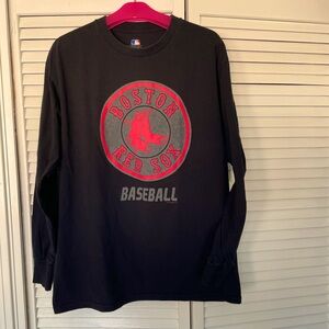 Long Sleeve Black Boston Red Sox Tee - Genuine MLB Merch